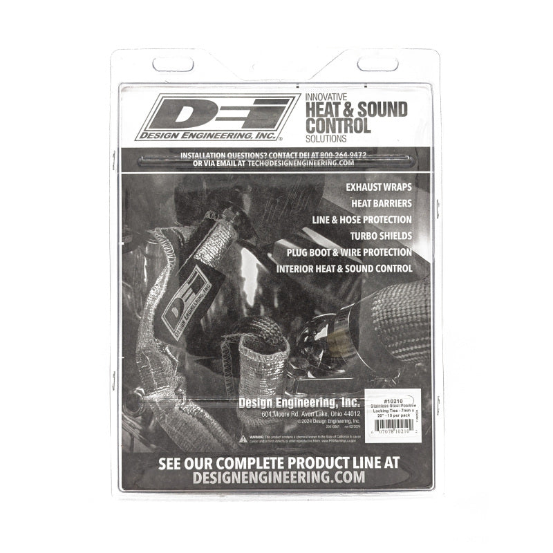 DEI Stainless Steel Positive Locking Tie 1/4in (7mm) x 20in - 10 per pack