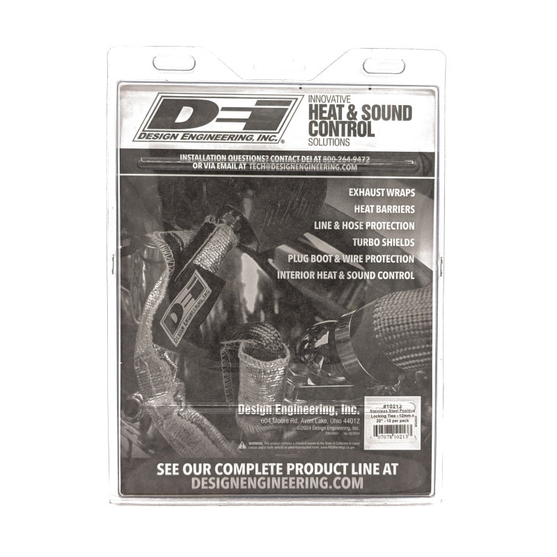 DEI Stainless Steel Positive Locking Tie 1/2in (12mm) x 20in - 10 per pack