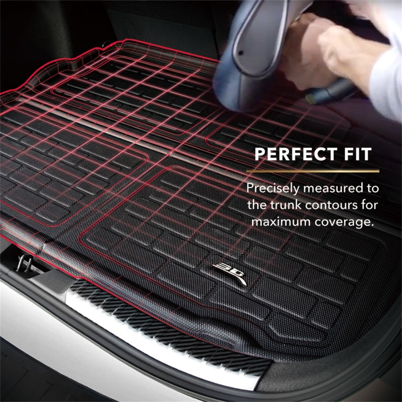 3D MAXpider 20-23 Tesla Model Y 2nd Row Seatback Protector Kagu Cargo Liner - Black